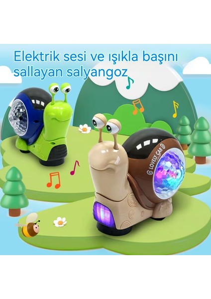 Elektrikli Oyuncak Evrensel Tekerlek Otomatik Engellerden Kaçınma Başını Sallayan Ses Ve Işık Pr无ksiyonu Eğlenceli Küçük Salyangoz (Yurt Dışından) fırsatları