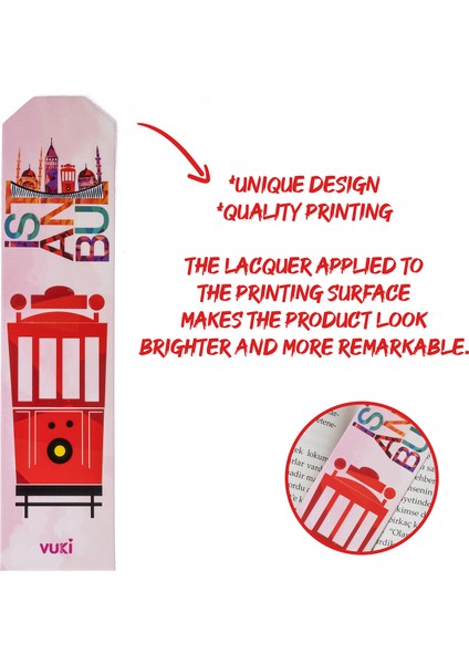 Istanbul Desenli Kağıt Kitap Ayracı fiyatları