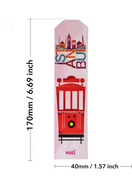 Istanbul Desenli Kağıt Kitap Ayracı fırsatları