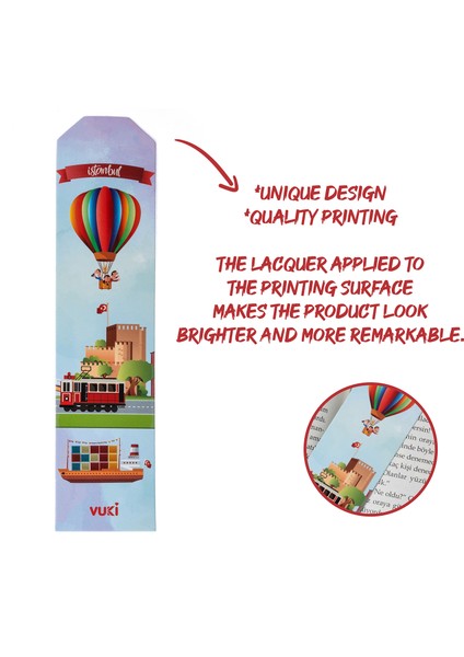 Istanbul Desenli Kağıt Kitap Ayracı fiyatları