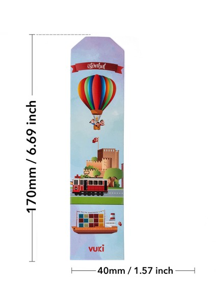 Istanbul Desenli Kağıt Kitap Ayracı fırsatları