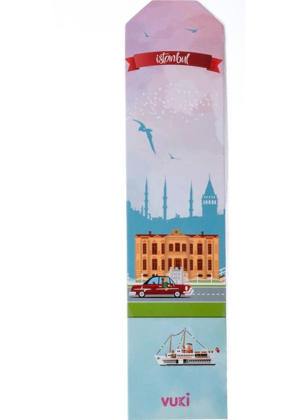 Istanbul Desenli Kağıt Kitap Ayracı