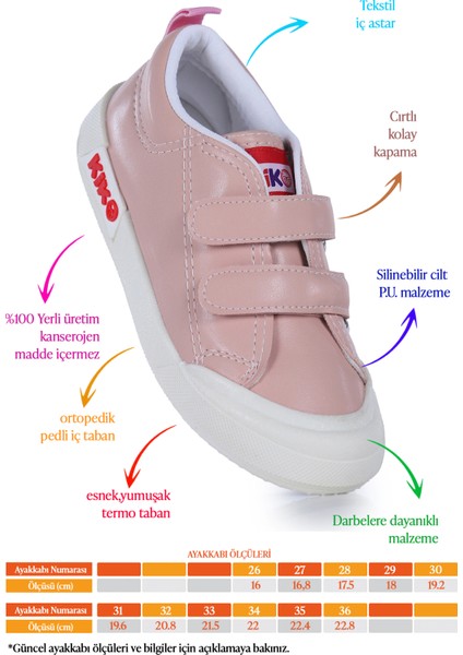 Suba Cırtlı Termo Taban Kız Çocuk Günlük Spor Ayakkabı fiyatları