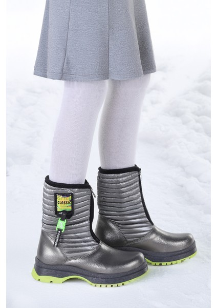 Mesan Çatlak Fermuarlı Günlük Kız Çocuk Bot Ayakkabı