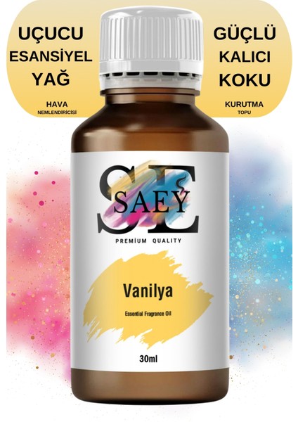 Vanilya Esansiyel Uçucu Koku Yağ Buhurdanlık Yağı Difüzör Esansı Hobi Esans 30ML