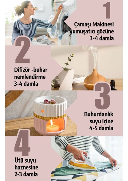 Vanilya Esansiyel Uçucu Koku Yağ Buhurdanlık Yağı Difüzör Esansı Hobi Esans 30ML