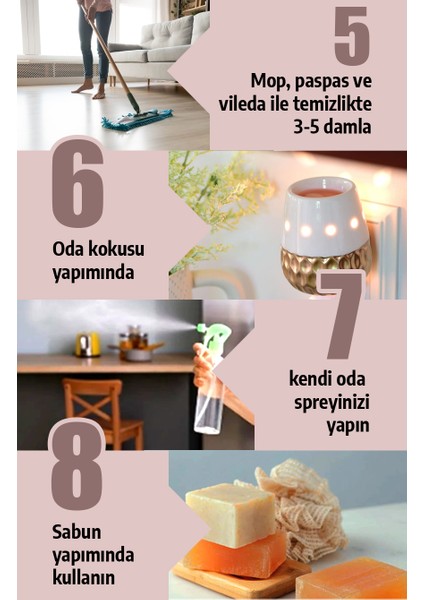 Vanilya Esansiyel Uçucu Koku Yağ Buhurdanlık Yağı Difüzör Esansı Hobi Esans 30ML
