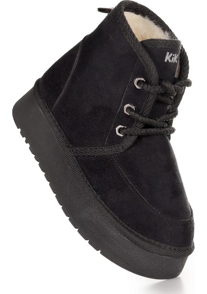 Buck Nubuk Bağcıklı Kız Çocuk Bot Ayakkabı