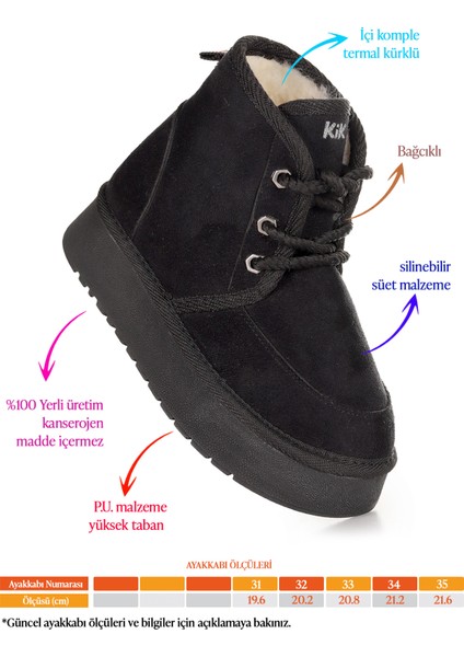 Buck Nubuk Bağcıklı Kız Çocuk Bot Ayakkabı fiyatları