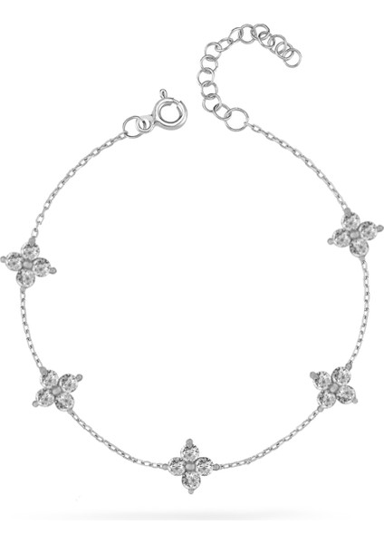 925 Ayar Gümüş Dört Yapraklı Yonca Bileklik