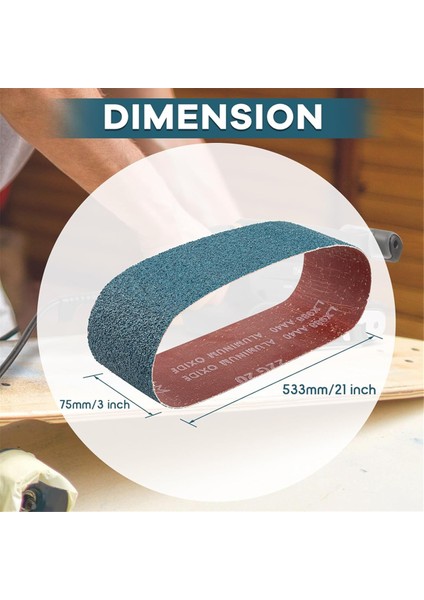 3X21 Inç Bant Zımpara Zımpara Bantları Kiti 20 Adet (Yurt Dışından) indirimleri