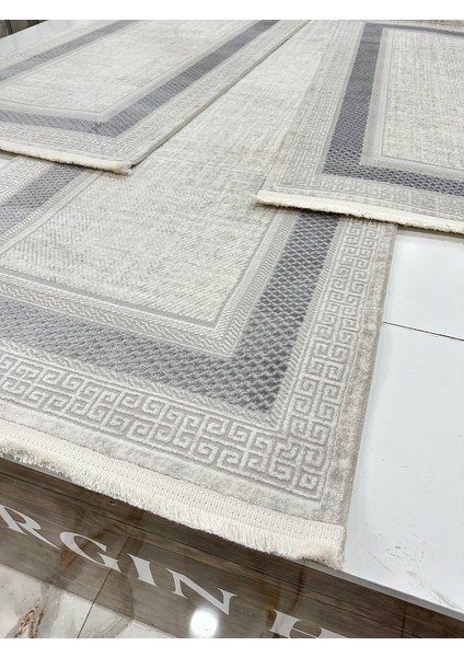 Yatak Odası 3'lü Halı Bambu Gri Renk Argın Halı fiyatları