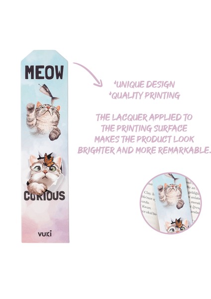 Kedi Desenli Kağıt Kitap Ayracı fiyatları