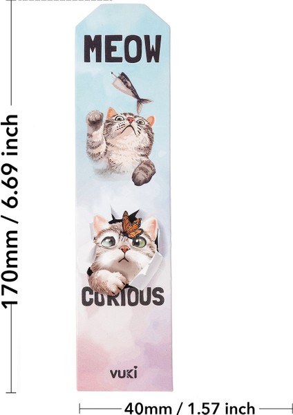 Kedi Desenli Kağıt Kitap Ayracı fırsatları