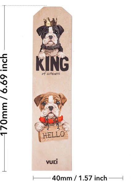 Köpek Desenli Kağıt Kitap Ayracı