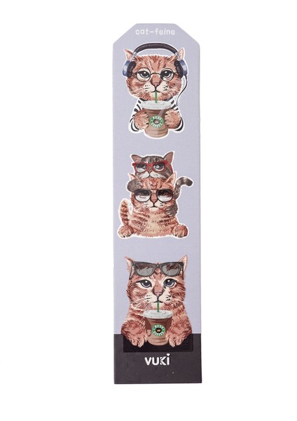 Kedi Desenli Kağıt Kitap Ayracı