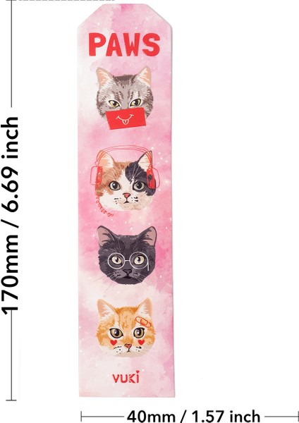 Kedi Desenli Kağıt Kitap Ayracı fırsatları