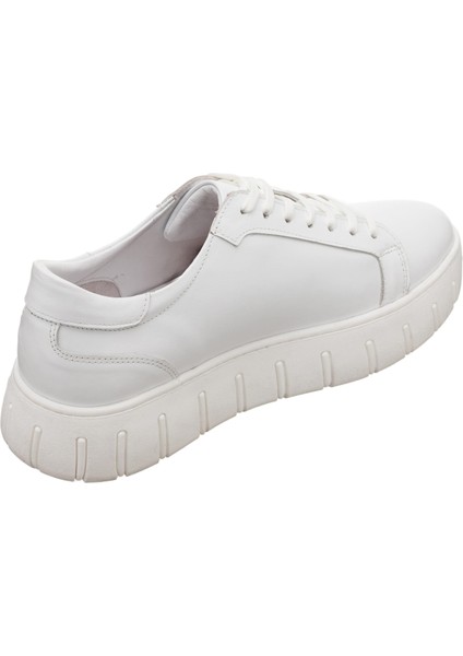 CK141 Beyaz Dana Derisi Rahat Geniş Kalıp. Şık Tasarım Son Moda Büyük Numara Erkek Ayakkabısı