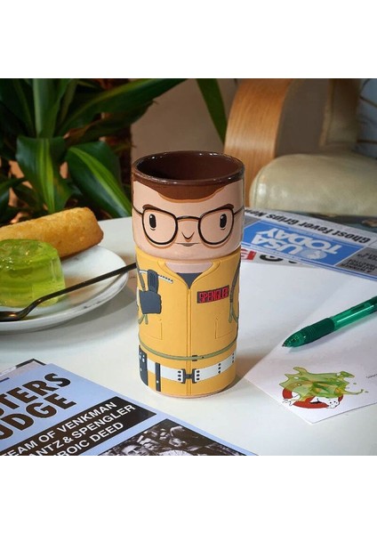 Ghostbusters Egon Spengler Cosplay Seramik Bardak 400ML - Resmi Lisanslı Hediye, Silikon Kulp