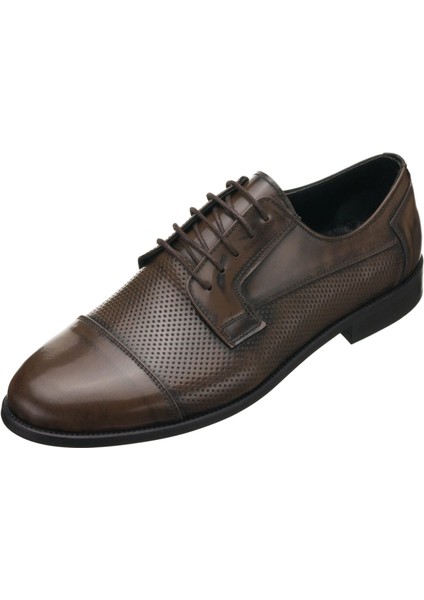 NV1088-8 Kahve Açma Deri Büyük Numara Erkek Ayakkabı Rahat Geniş Kalıp modelleri