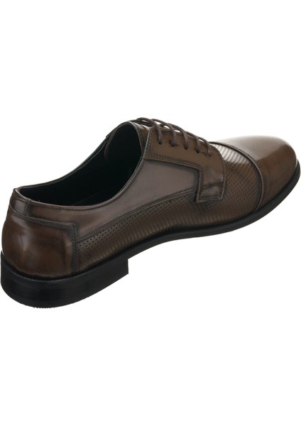 NV1088-8 Kahve Açma Deri Büyük Numara Erkek Ayakkabı Rahat Geniş Kalıp indirimleri