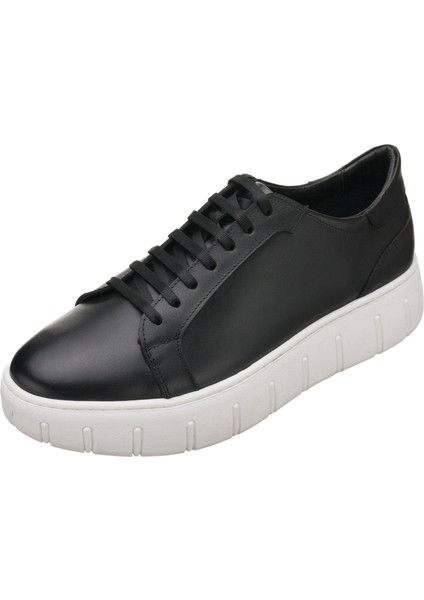 CK141 Siyah Dana Derisi Rahat Geniş Kalıp. Şık Tasarım Son Moda Büyük Numara Erkek Ayakkabısı modelleri