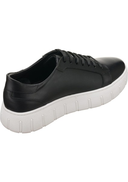 CK141 Siyah Dana Derisi Rahat Geniş Kalıp. Şık Tasarım Son Moda Büyük Numara Erkek Ayakkabısı