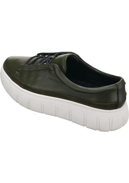 CK03 Haki Deri Büyük Numara Erkek Spor Ayakkabısı Rahat Geniş Kalıp Şık fırsatları