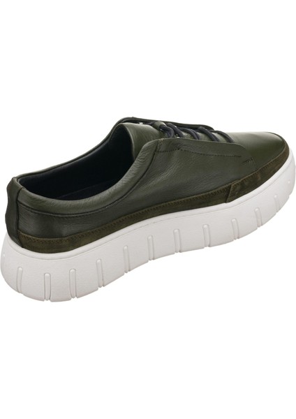 CK03 Haki Deri Büyük Numara Erkek Spor Ayakkabısı Rahat Geniş Kalıp Şık indirimleri