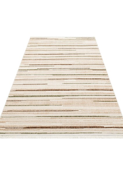 Joy 01 Green Brown Hav Toz Vermeyen Yumuşak Dokulu Modern Makine Halısı indirimleri