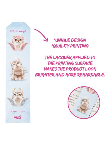 Kedi Desenli Kağıt Kitap Ayracı fiyatları