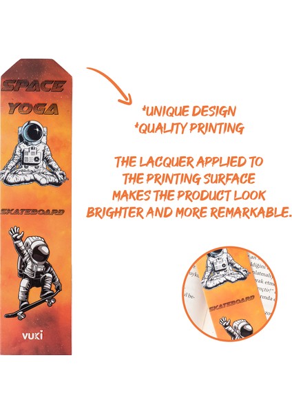 Astronot Desenli Kağıt Kitap Ayracı fiyatları