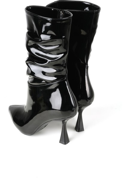 Kadın Sivri Burun Ince Topuk Fermuar Detay Bot fırsatları