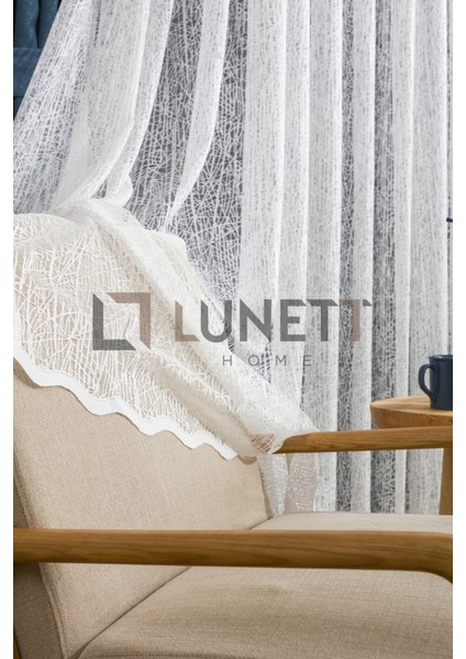 Kullanıma Hazır Ağaç Kabuğu Desen (1x3) Sık Pileli Tül Perde modelleri