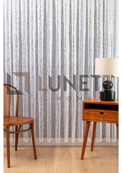 Kullanıma Hazır Ağaç Kabuğu Desen (1x3) Sık Pileli Tül Perde fırsatları