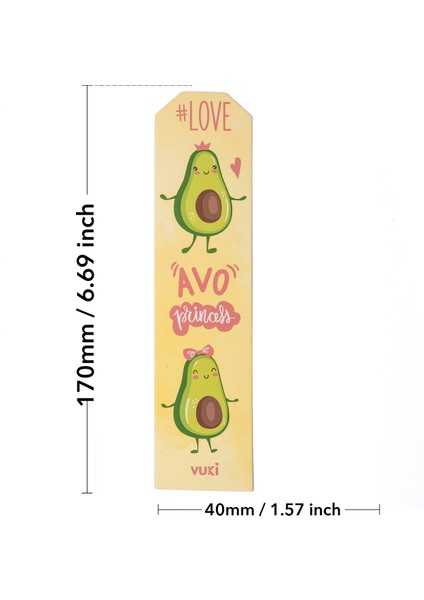 Avokado Desenli Kağıt Kitap Ayracı fırsatları