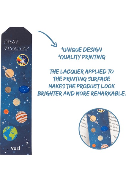 Astronot Desenli Kağıt Kitap Ayracı fiyatları