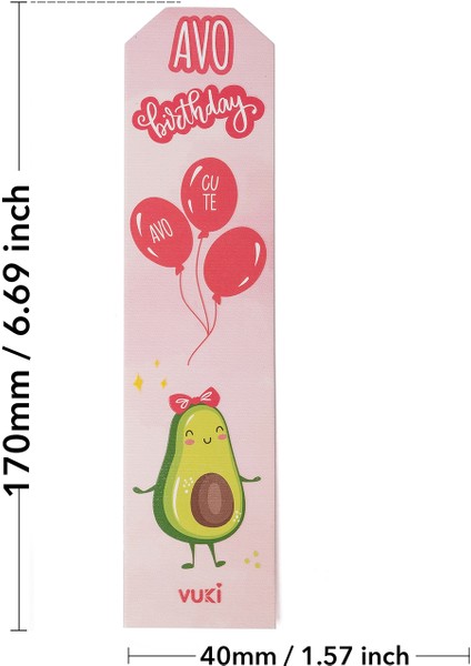 Avokado Desenli Kağıt Kitap Ayracı fırsatları