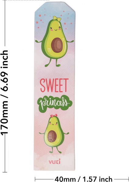 Avokado Desenli Kağıt Kitap Ayracı fırsatları