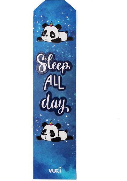 Panda Desenli Kağıt Kitap Ayracı