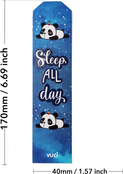 Panda Desenli Kağıt Kitap Ayracı