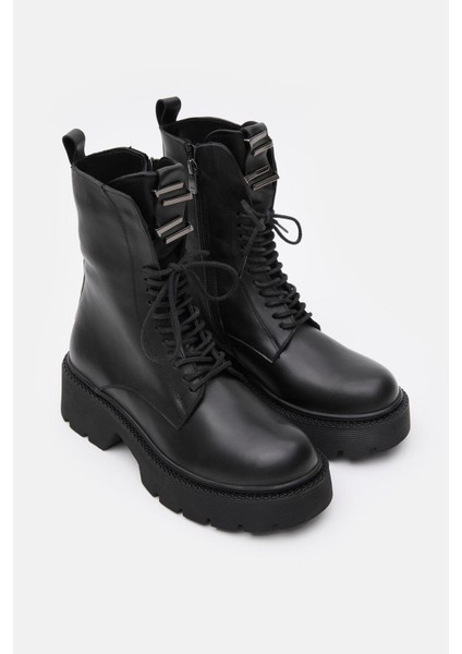 Alexandra Siyah Hakiki Deri Kadın Bot indirimleri