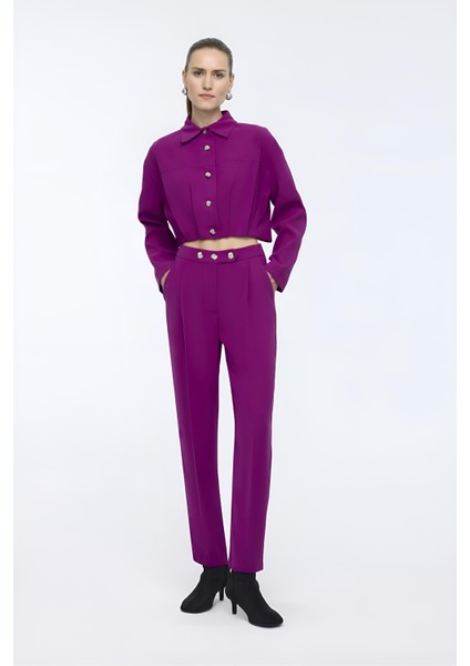 Crop Fuşya Ceket MKN3000