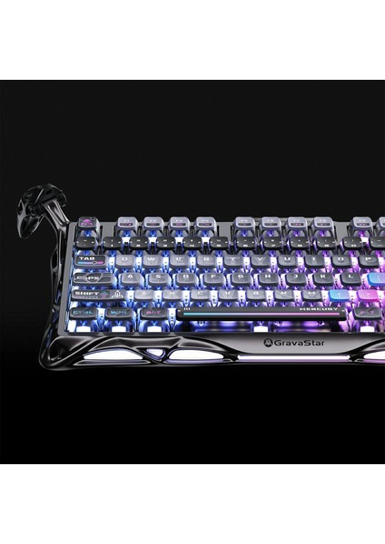 Mercury K1 Pro Rgb Kablosuz Mekanik Gaming Klavye, Alüminyum Çerçeveli, Ingilizce Q, Special Edition, Cyberpunk