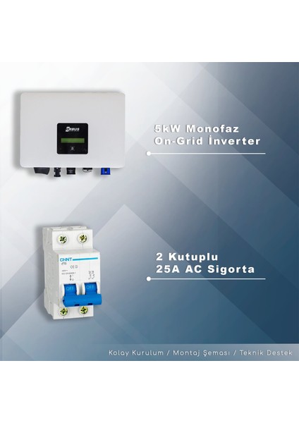 5kw Monofaz On-Grid Paket Sistem