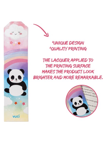 Panda Desenli Kağıt Kitap Ayracı fiyatları