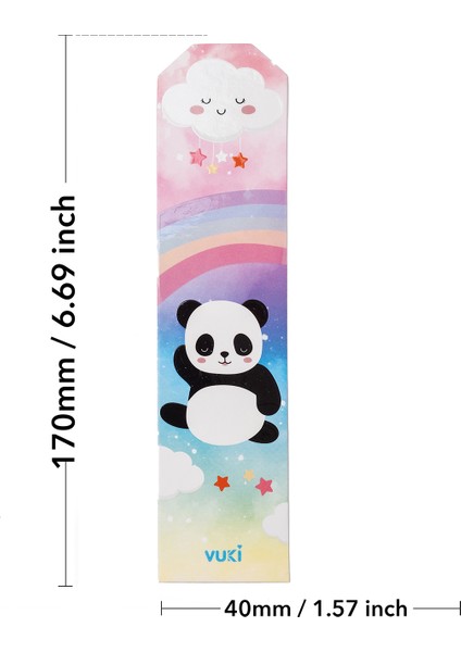Panda Desenli Kağıt Kitap Ayracı fırsatları