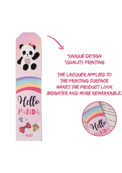 Panda Desenli Kağıt Kitap Ayracı fiyatları