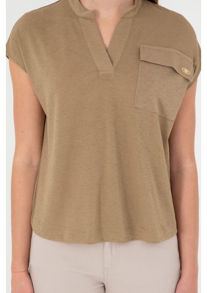 Kadın Haki Tişört 50281814-VR027