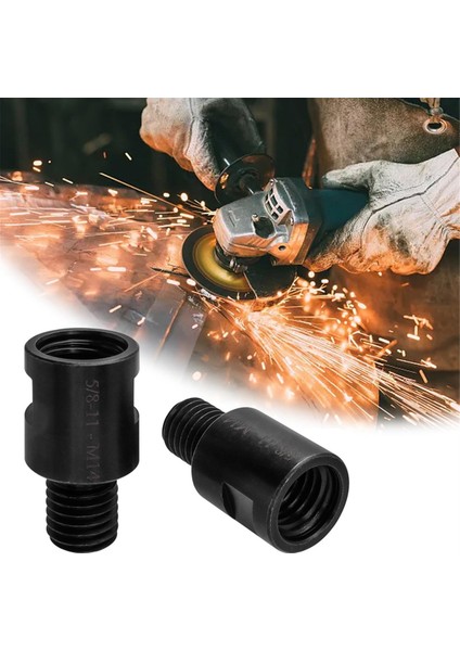 2 Adet 5/8 Inç-11 Ila M14 Adaptör Açı Taşlama Makinesi Diş Dönüştürücü (Yurt Dışından)